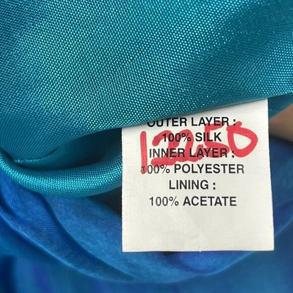 Vintage Dress Neiman Marcus Blue Silk Cocktail Formal Mini Bubble Retro - Picture 10 of 10